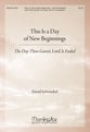 This Is a Day of New Beginnings SATB choral sheet music cover